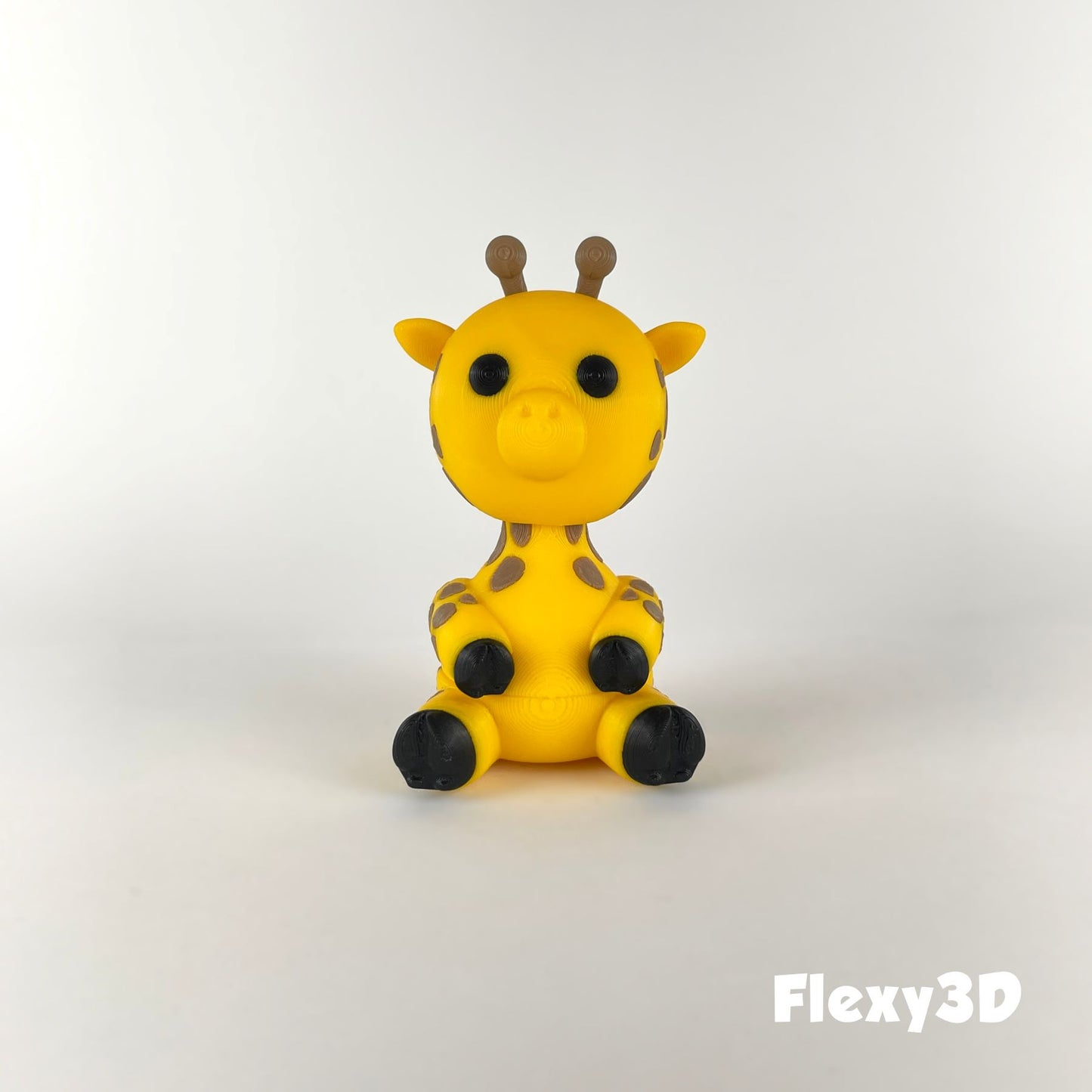 Süße 3D-gedruckte Giraffe als Schlüsselanhänger – Bewegliches Flexi-Tier