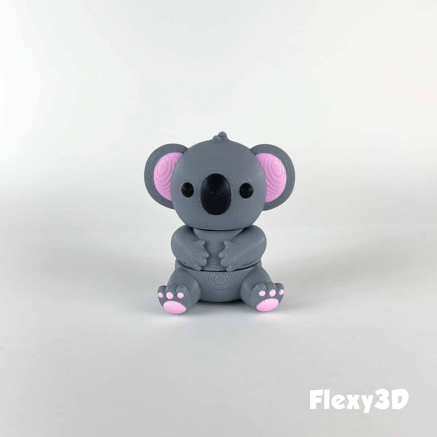 Süßer 3D-gedruckter Koala als Schlüsselanhänger – Bewegliches Flexi-Tier