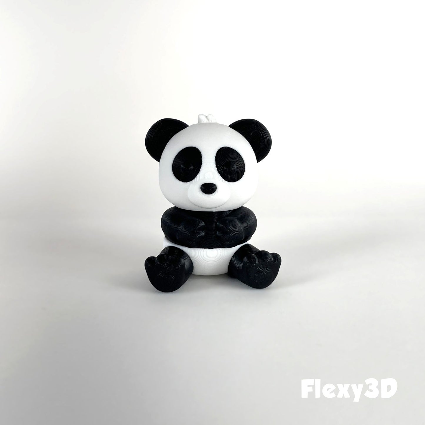 Süßer 3D-gedruckter Panda als Schlüsselanhänger – Bewegliches Flexi-Tier