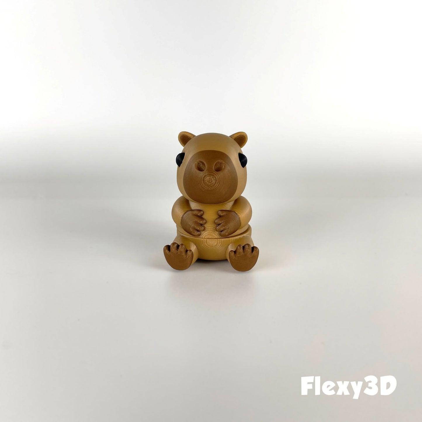 Süßes 3D-gedrucktes Wasserschwein als Schlüsselanhänger – Bewegliches Flexi-Tier