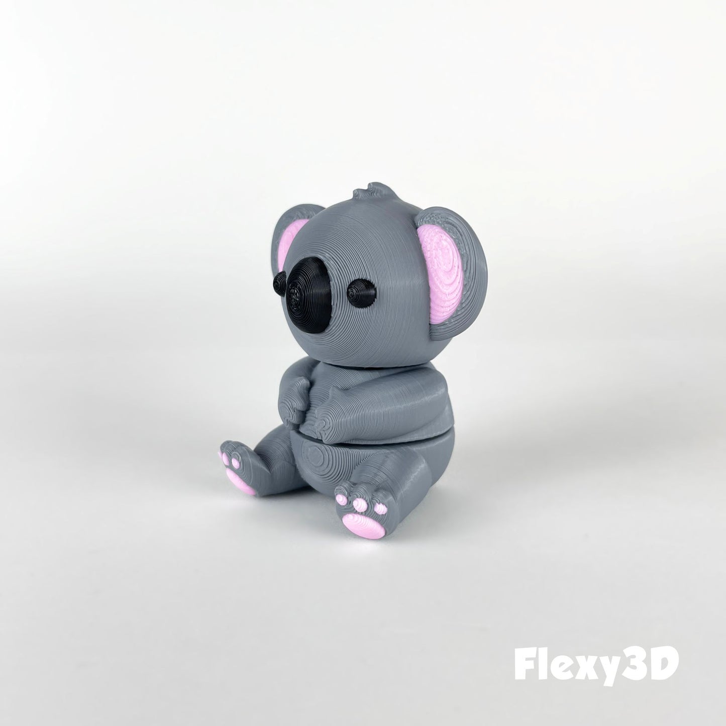 Süßer 3D-gedruckter Koala als Schlüsselanhänger – Bewegliches Flexi-Tier