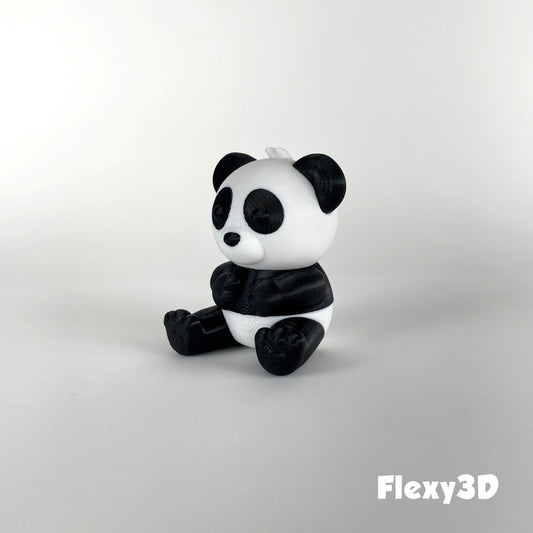 Süßer 3D-gedruckter Panda als Schlüsselanhänger – Bewegliches Flexi-Tier