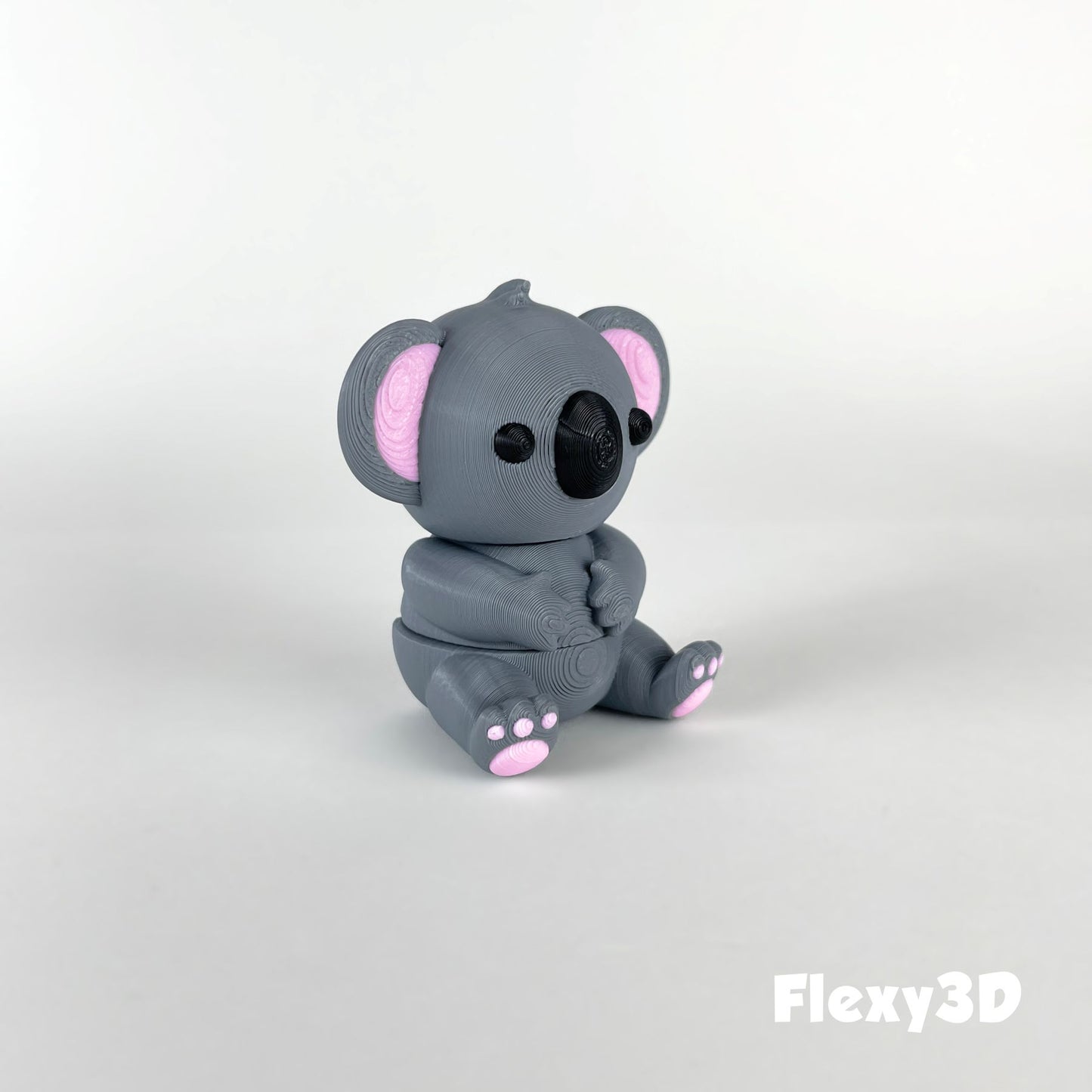 Süßer 3D-gedruckter Koala als Schlüsselanhänger – Bewegliches Flexi-Tier