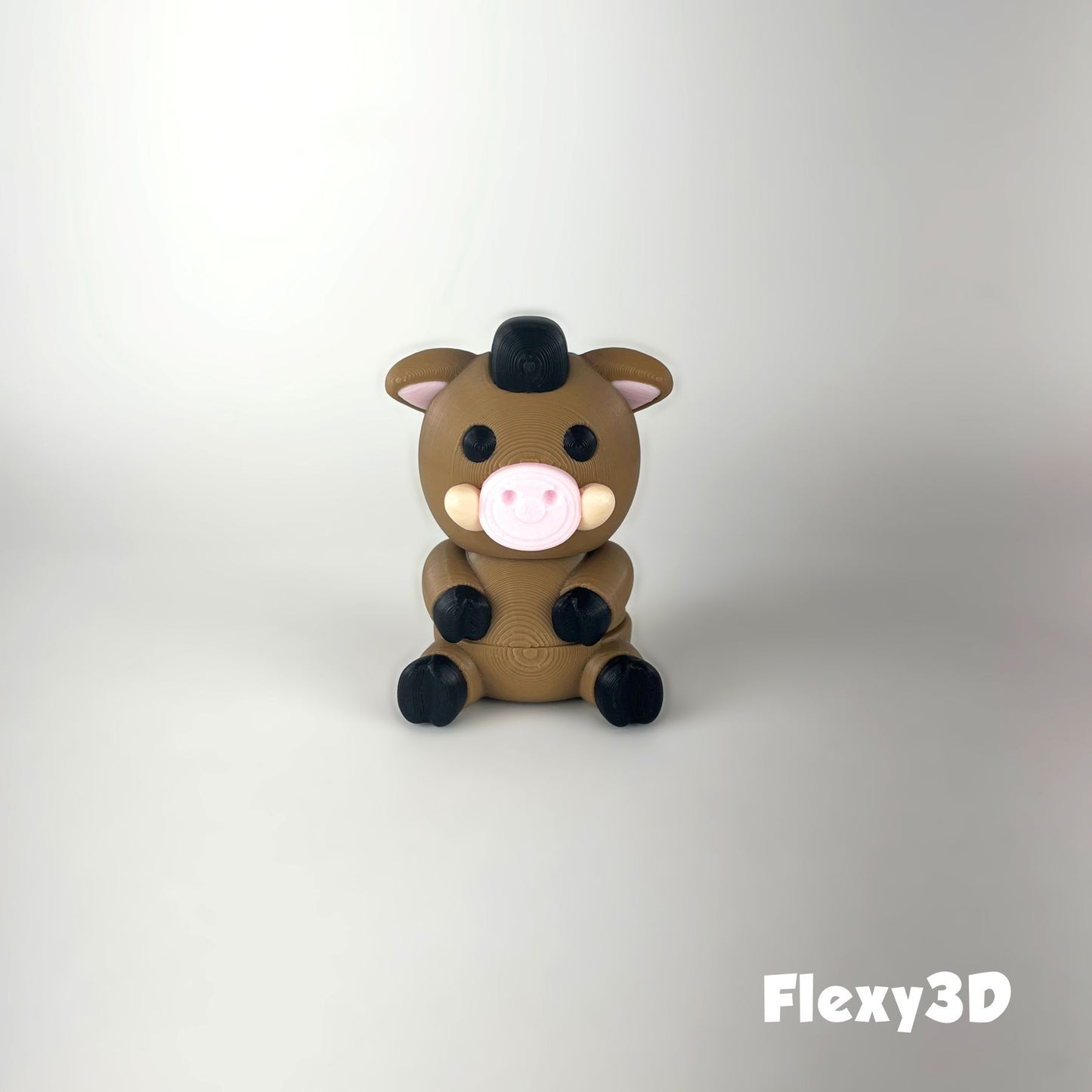 Süßes 3D-gedrucktes Wildschwein als Schlüsselanhänger – Bewegliches Flexi-Tier