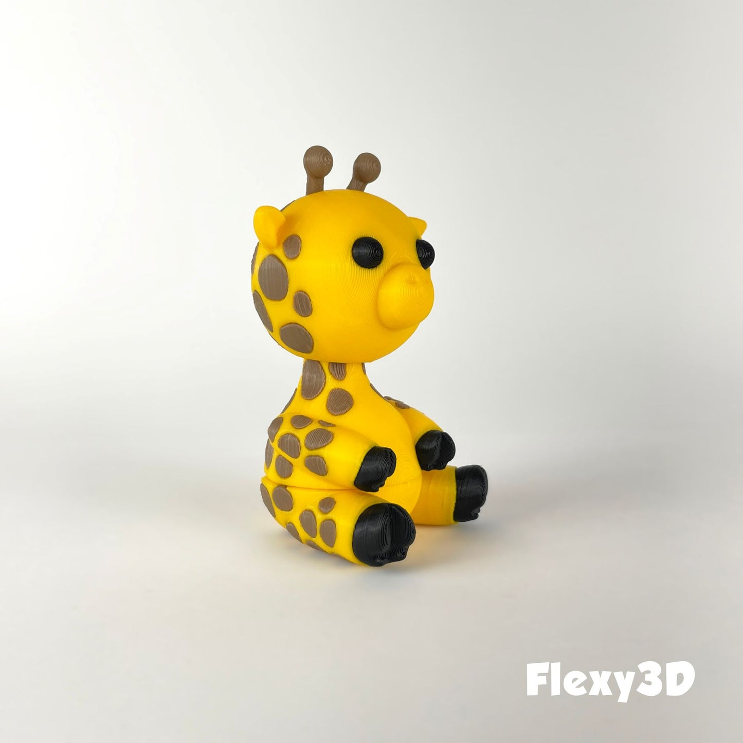 Süße 3D-gedruckte Giraffe als Schlüsselanhänger – Bewegliches Flexi-Tier