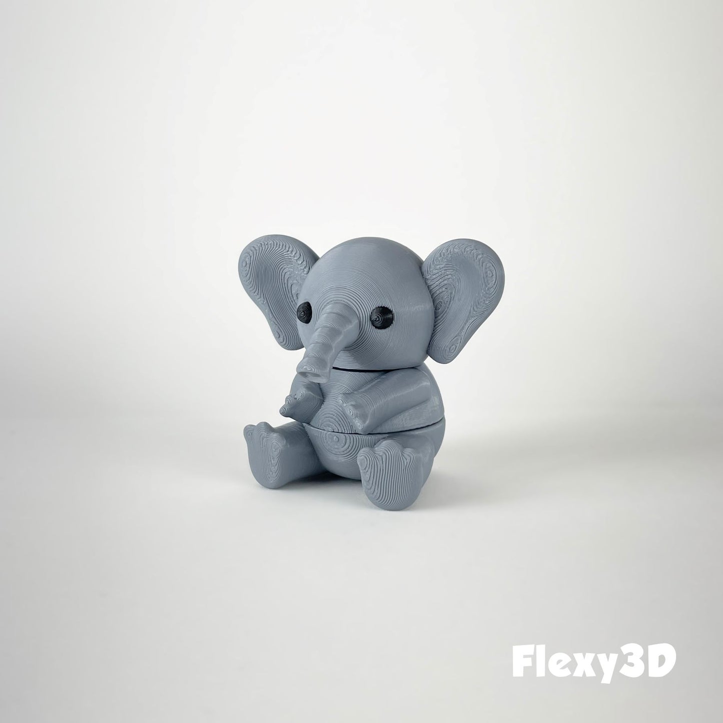 Süßer 3D-gedruckter Elefant als Schlüsselanhänger – Bewegliches Flexi-Tier