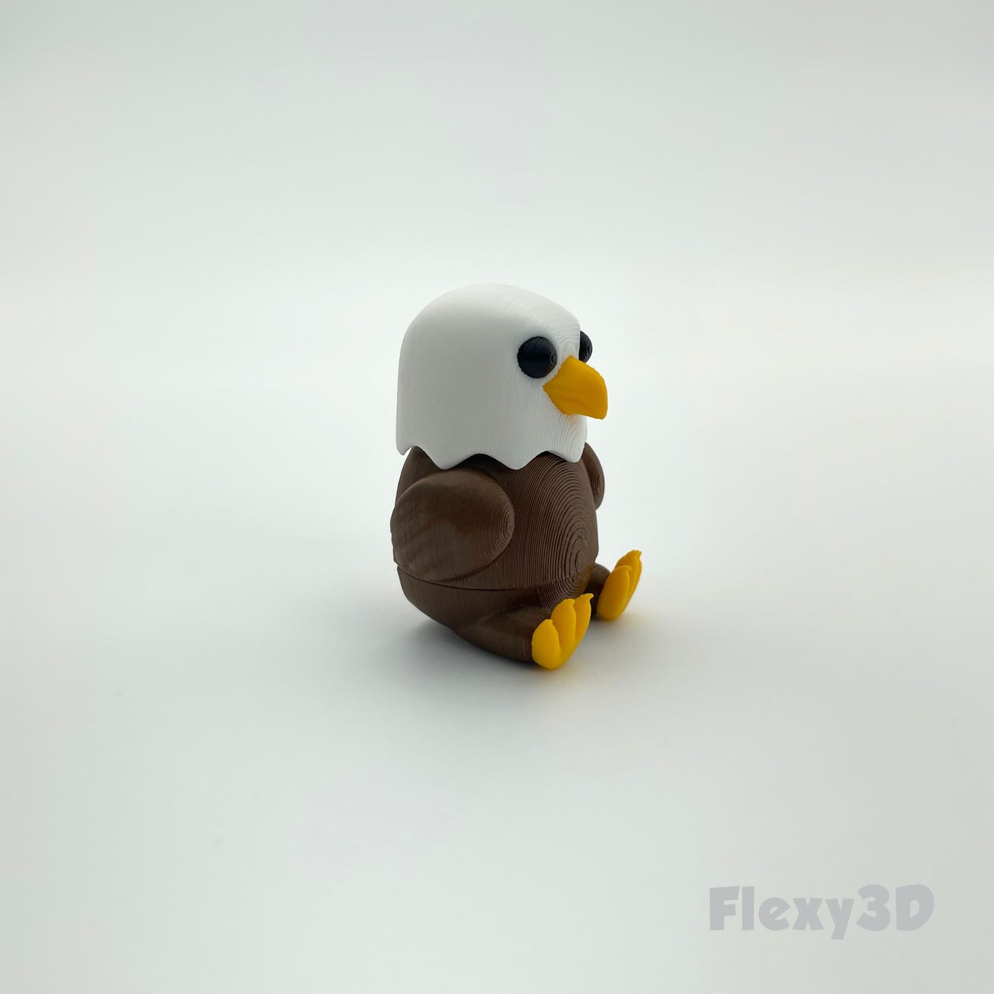 Süßer 3D-gedruckter Adler als Schlüsselanhänger – Bewegliches Flexi-Tier