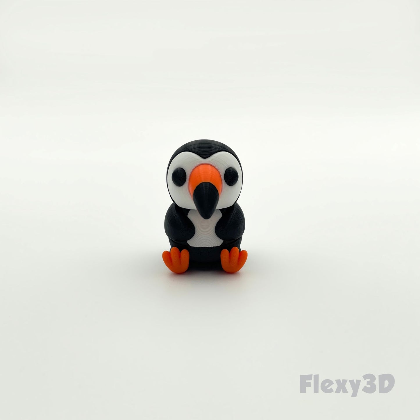 Süßer 3D-gedruckter Toucan als Schlüsselanhänger – Bewegliches Flexi-Tier