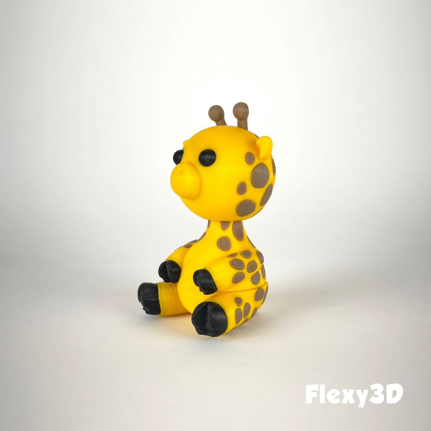 Süße 3D-gedruckte Giraffe als Schlüsselanhänger – Bewegliches Flexi-Tier