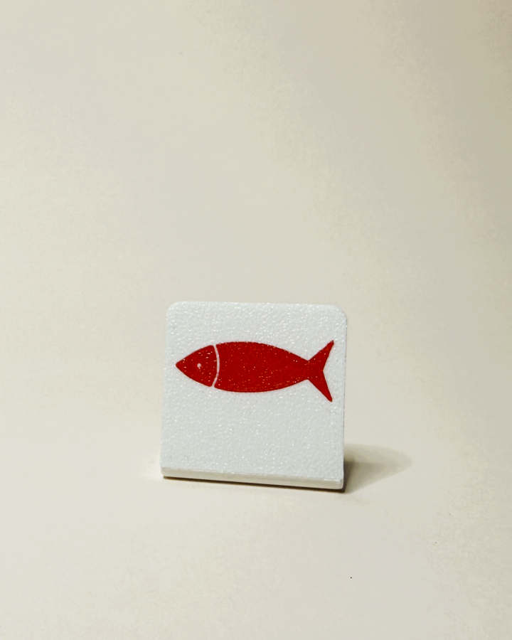 Thekenaufsteller Fisch - 3D-Druck, 3,5 cm