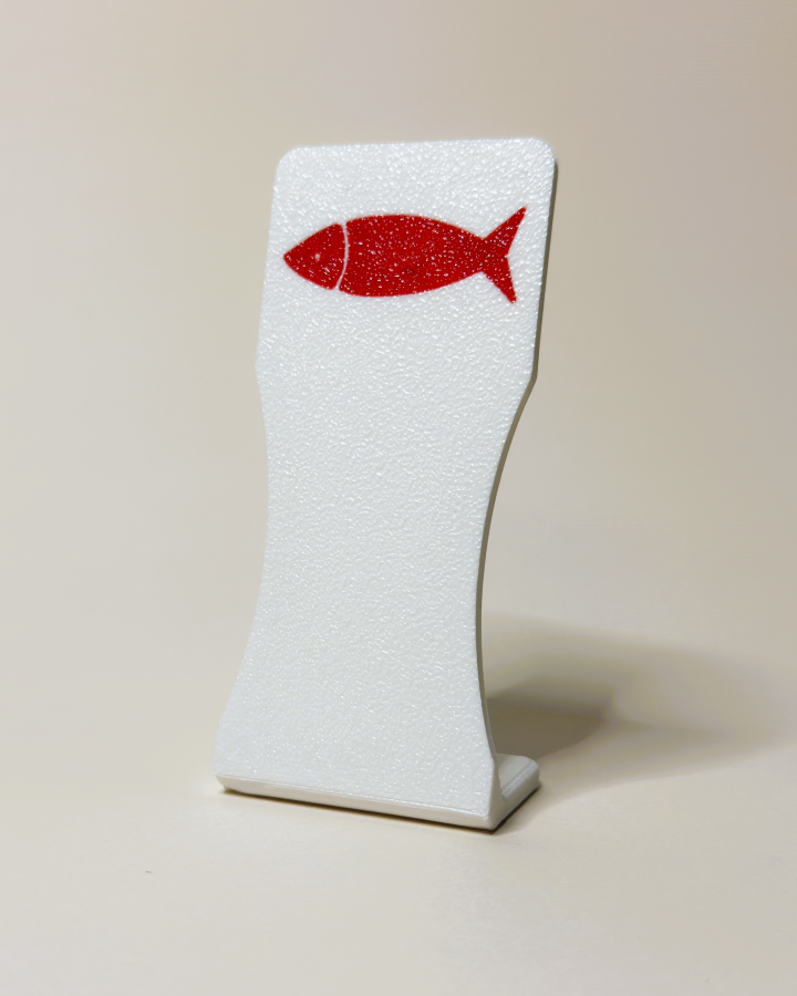 Thekenaufsteller Fisch - 3D-Druck, 8 cm