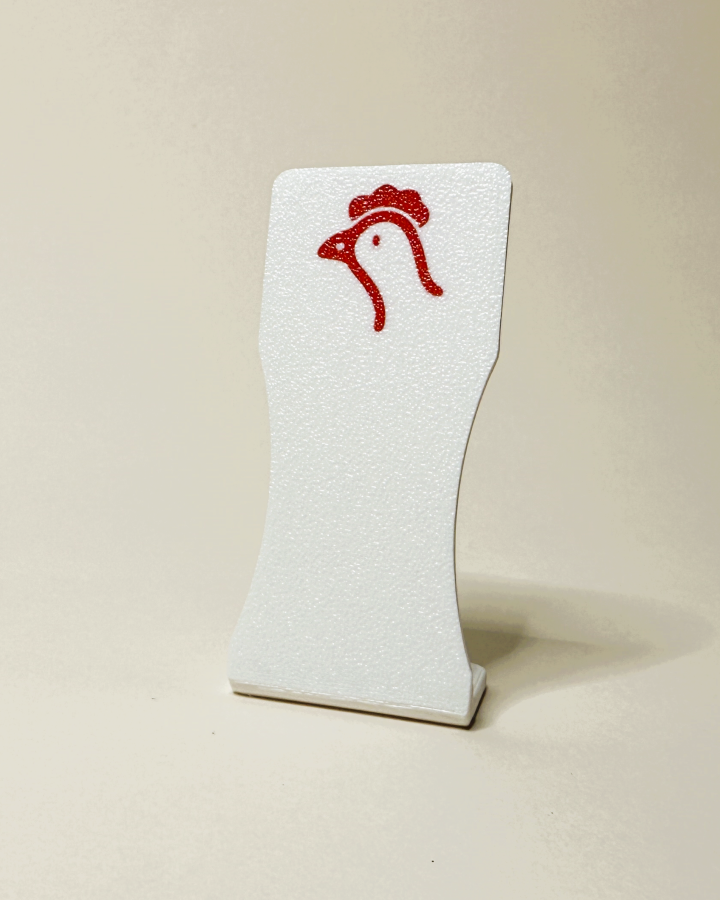 Thekenaufsteller Geflügel - Hell - 3D-Druck, 8 cm