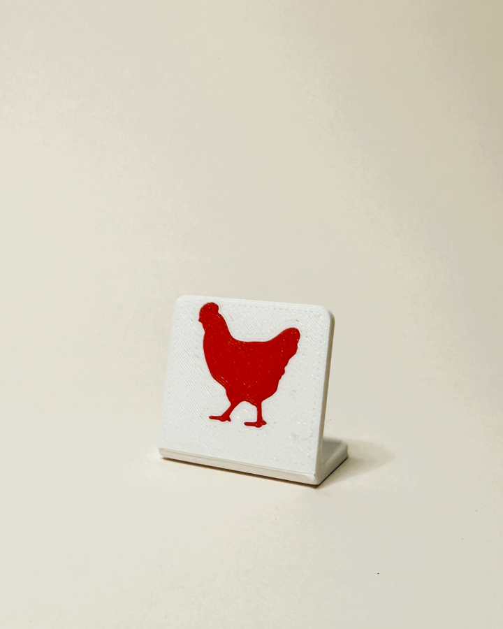 Thekenaufsteller Geflügel - 3D-Druck, 3,5 cm