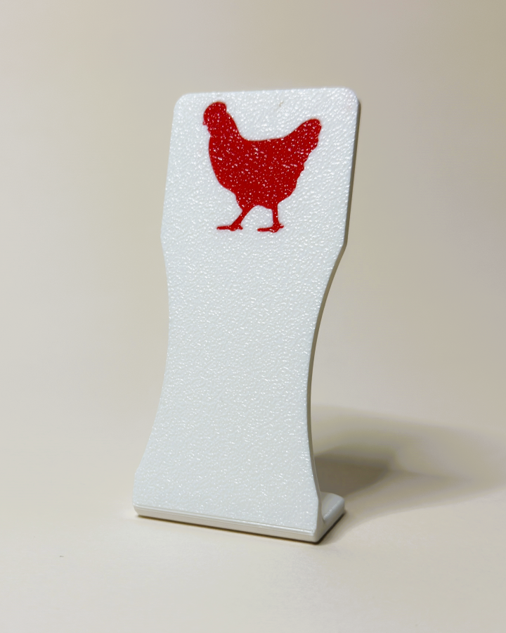 Thekenaufsteller Geflügel - 3D-Druck, 8 cm