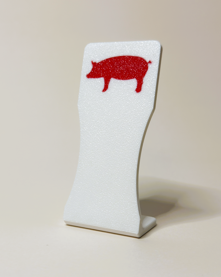 Thekenaufsteller Schwein  - 3D-Druck, 8 cm