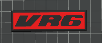 VW Schriftzug zum Aufkleben im 16V-Style – Schwarz/Rot – für Golf 2, Tuning & Klassiker