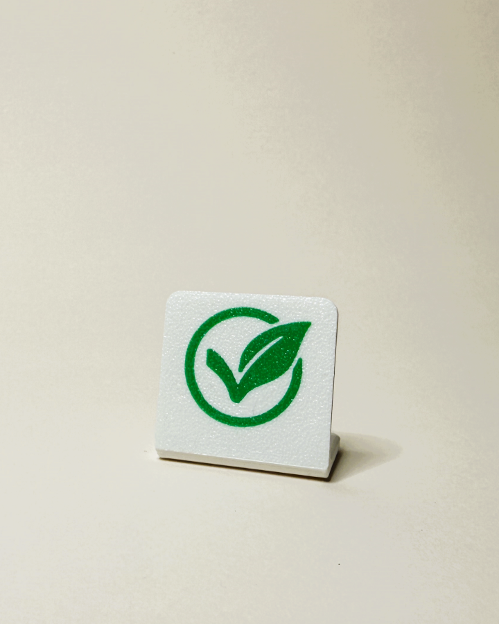 Thekenaufsteller Vegan / Veggie - 3D-Druck, 3,5 cm