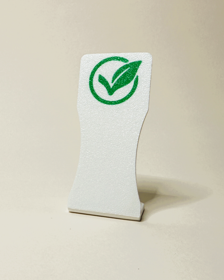 Thekenaufsteller Vegan / Veggie - 3D-Druck, 8 cm