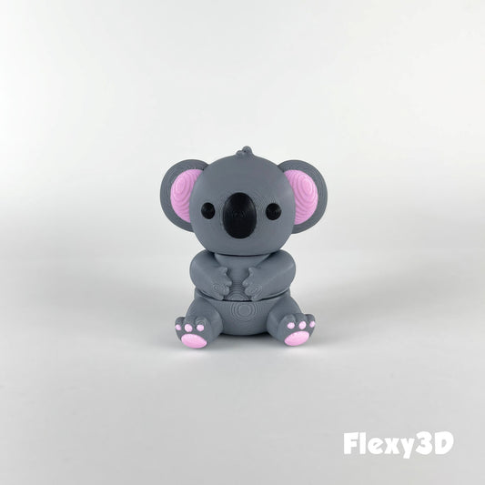Süßer 3D-gedruckter Koala als Schlüsselanhänger – Bewegliches Flexi-Tier