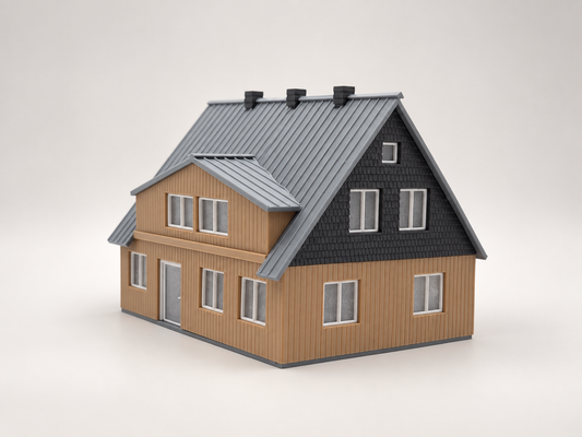 Am Entenforst 5 – Wohnhaus mit Holzfassade & Schiefergiebel | H0 1:87