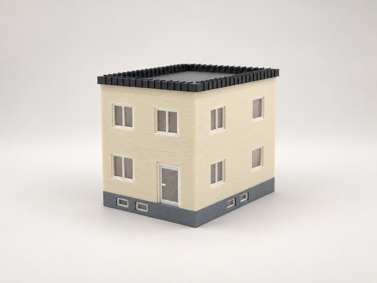 Am Entenforst 9 – Wohnhaus mit Flachdach und Keller H0 1:87