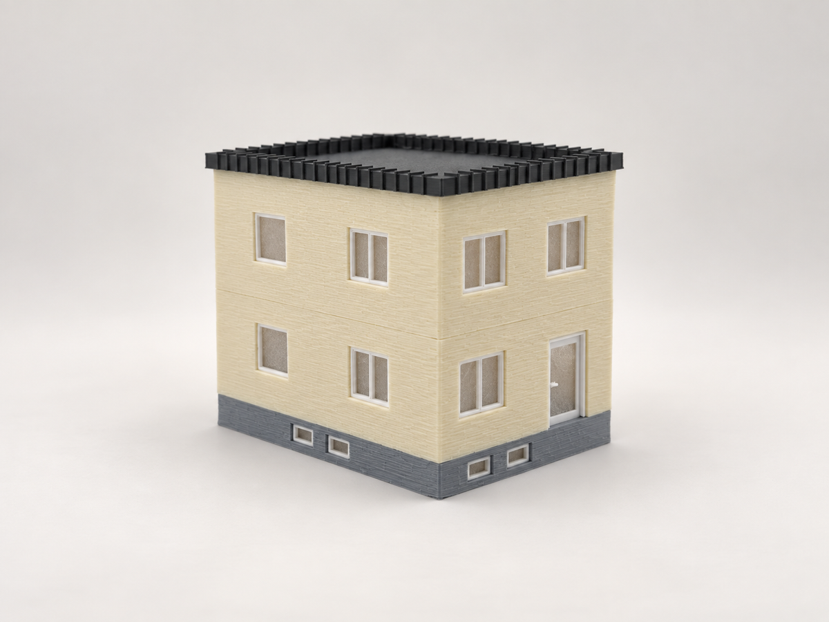 Am Entenforst 9 – Wohnhaus mit Flachdach und Keller H0 1:87