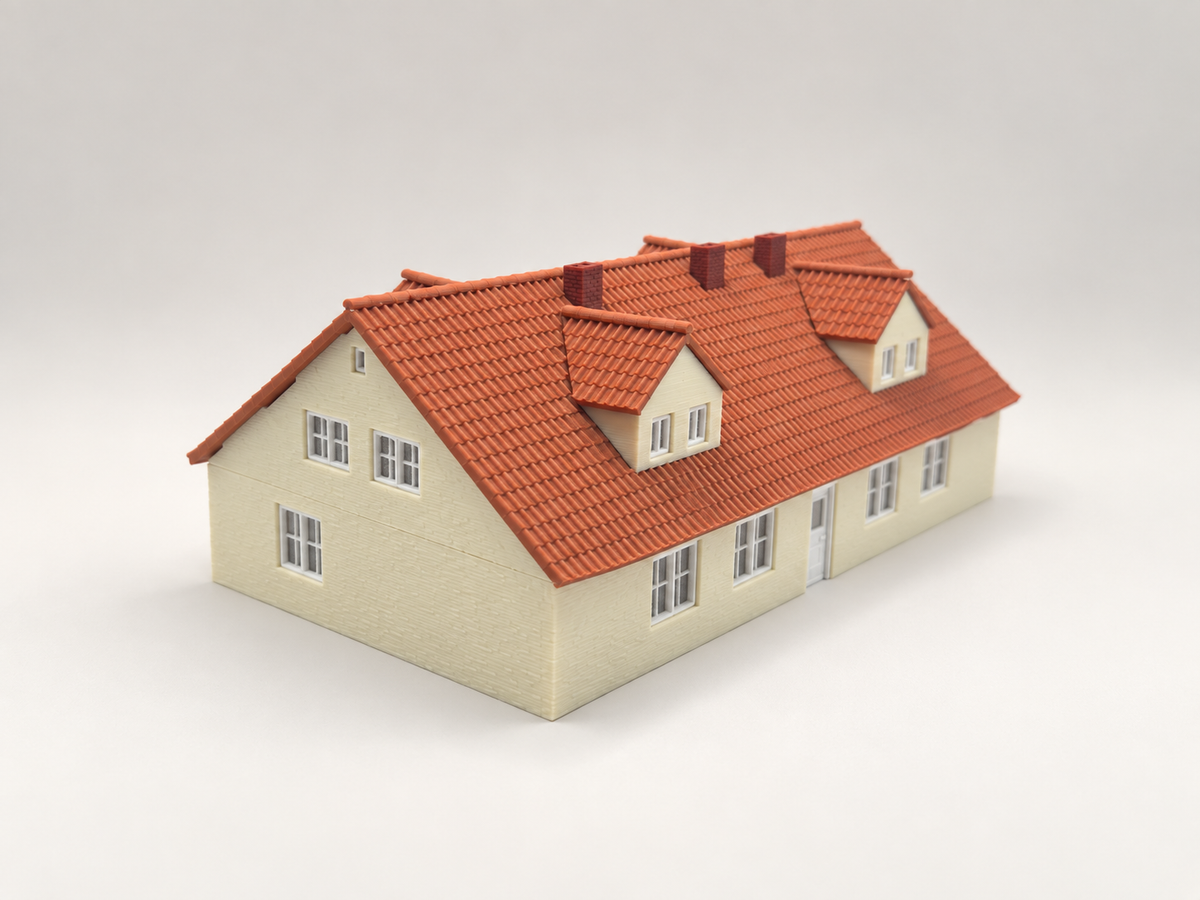 Am Entenforst 2/4 – Doppelhaus mit Gauben | H0 1:87 Bausatz