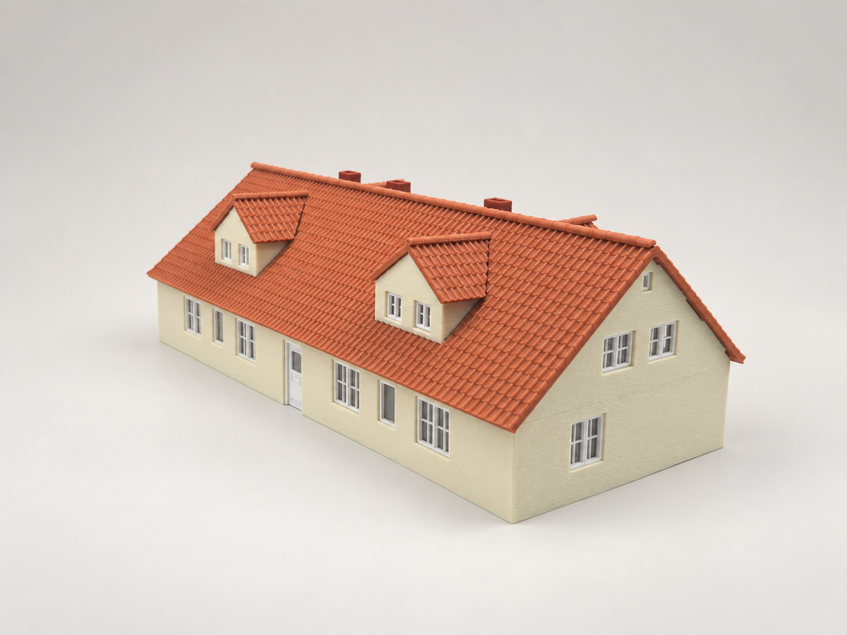 Am Entenforst 2/4 – Doppelhaus mit Gauben | H0 1:87 Bausatz