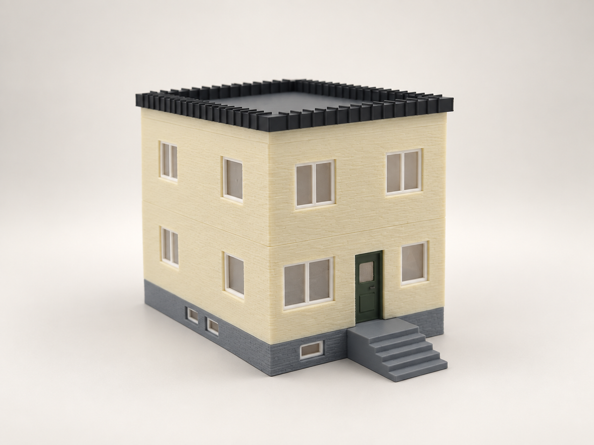Am Entenforst 9 – Wohnhaus mit Flachdach und Keller H0 1:87