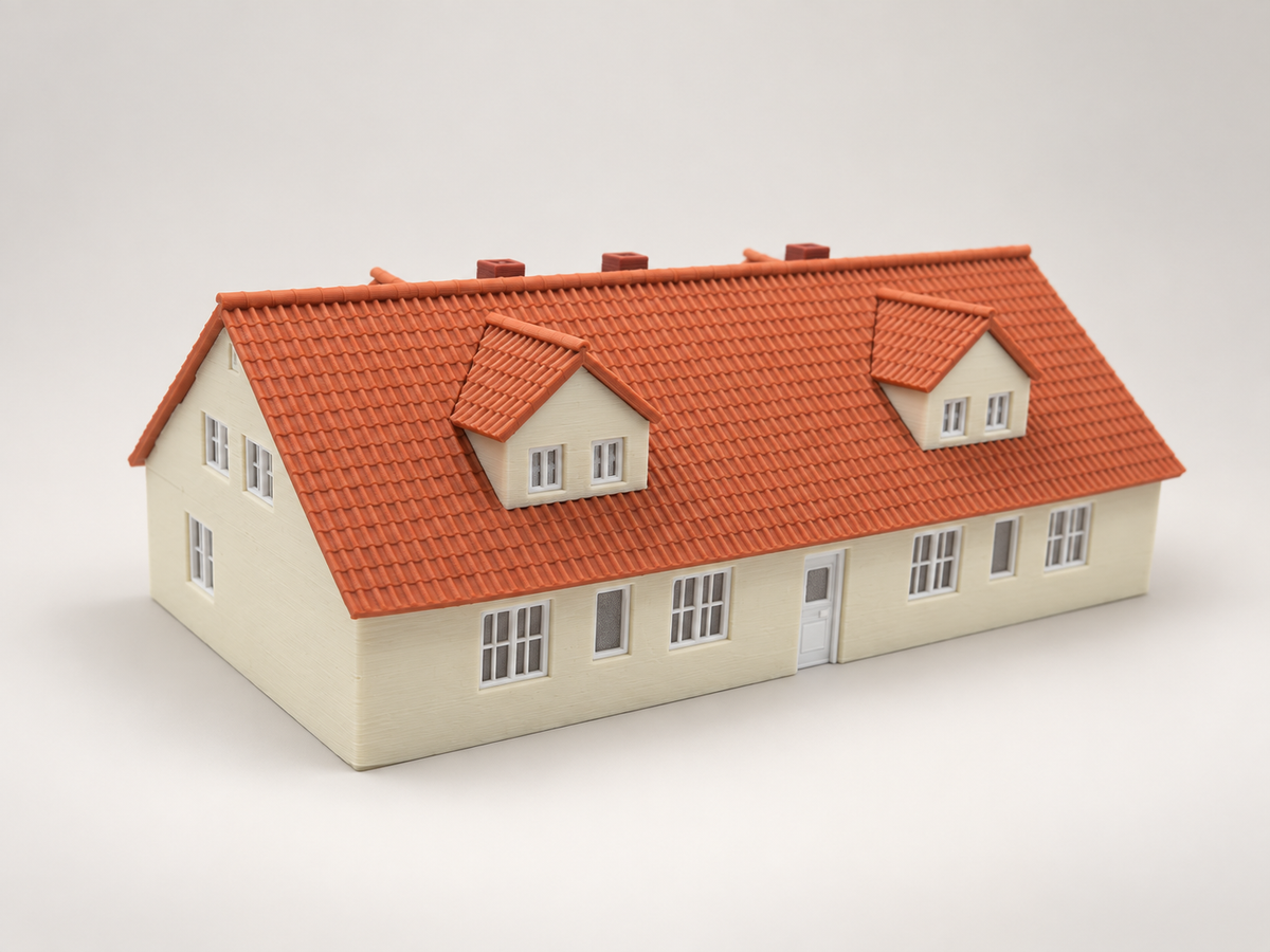 Am Entenforst 2/4 – Doppelhaus mit Gauben | H0 1:87 Bausatz