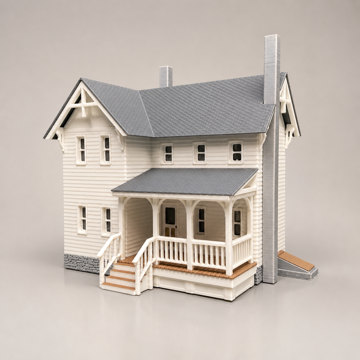 Kleines Landhaus H0 – detailreicher 3D-gedruckter Modellbausatz