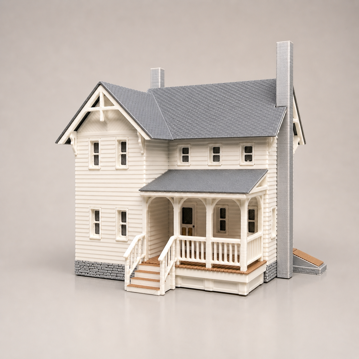 Kleines Landhaus H0 – detailreicher 3D-gedruckter Modellbausatz