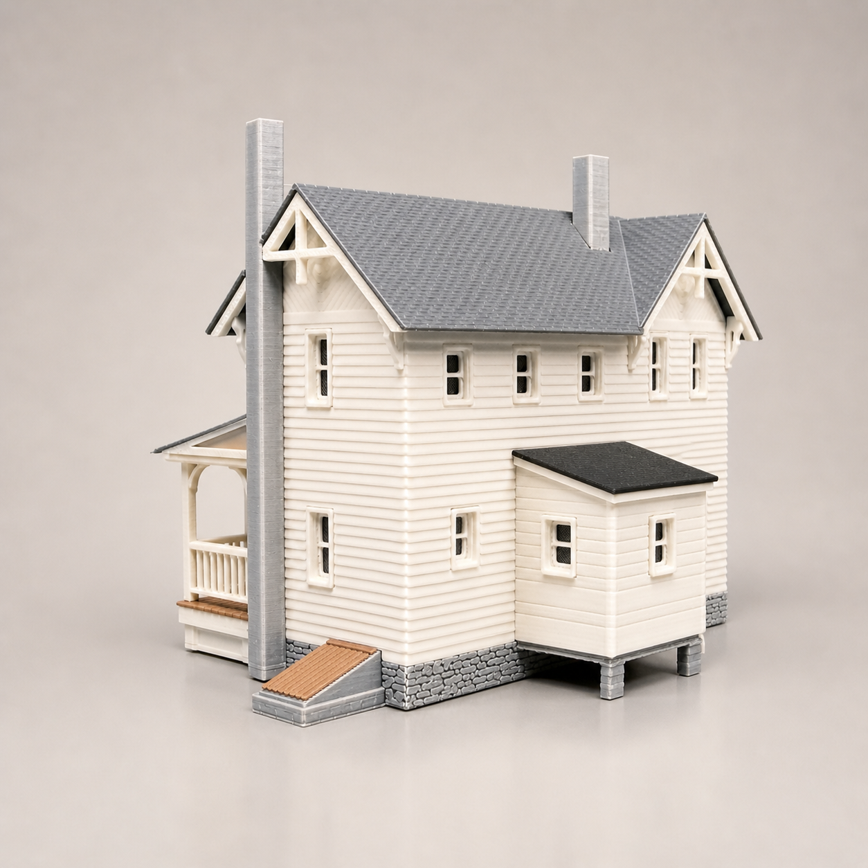 Kleines Landhaus H0 – detailreicher 3D-gedruckter Modellbausatz