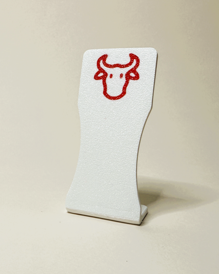 Thekenaufsteller Rind - Hell - 3D-Druck, 8 cm