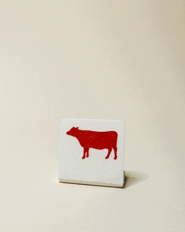 Thekenaufsteller Rind - 3D-Druck, 3,5 cm