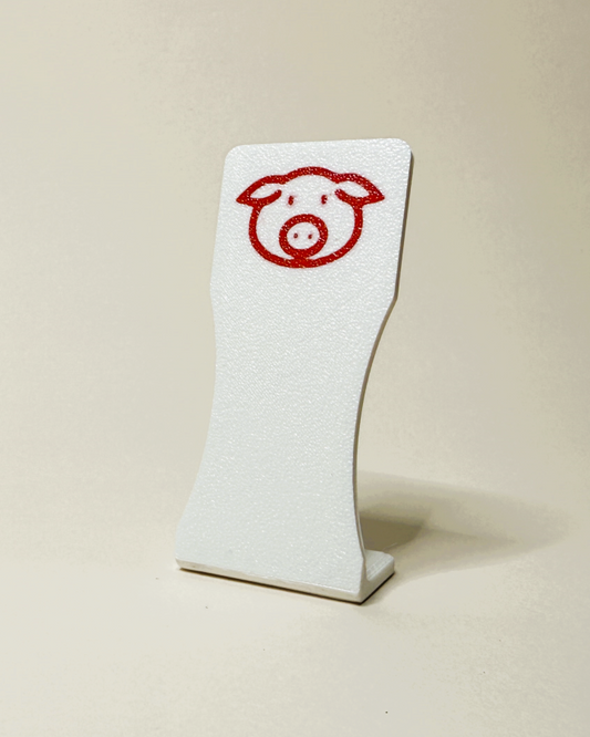 Thekenaufsteller Schwein - Hell - 3D-Druck, 8 cm