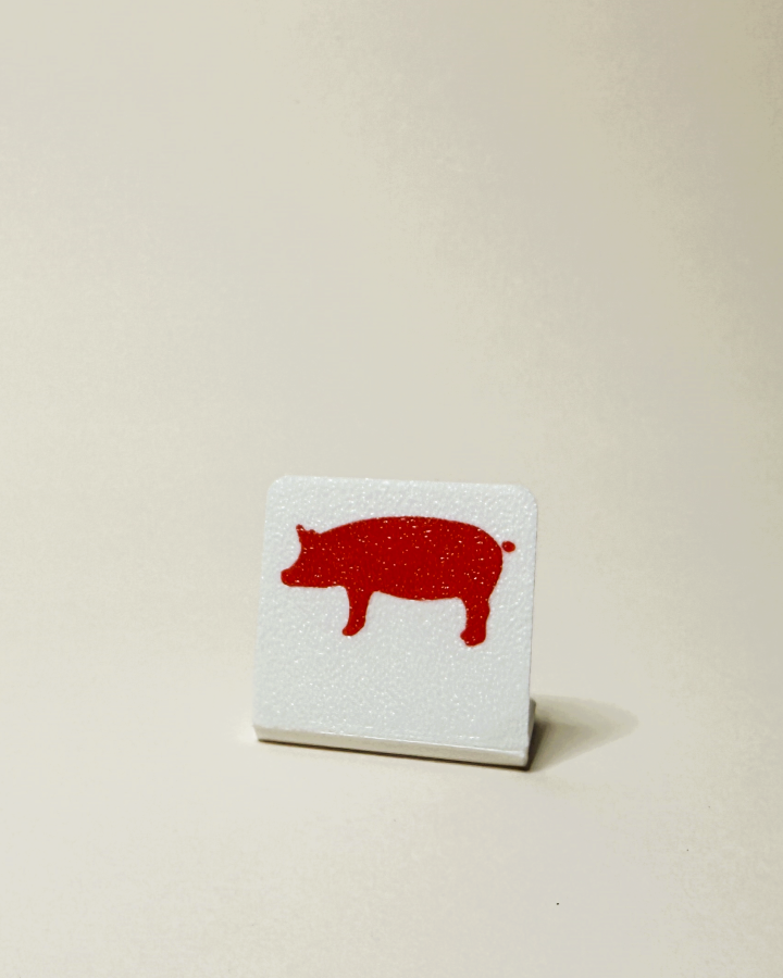 Thekenaufsteller Schwein - 3D-Druck, 3,5 cm