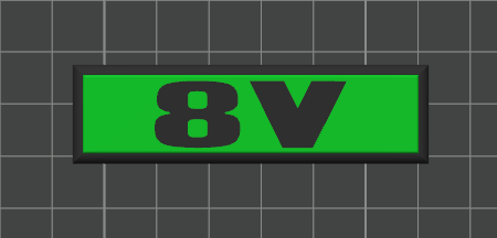 VW Schriftzug zum Aufkleben im 16V-Style – Schwarz/Rot – für Golf 2, Tuning & Klassiker