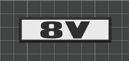 VW Schriftzug zum Aufkleben im 16V-Style – Schwarz/Rot – für Golf 2, Tuning & Klassiker