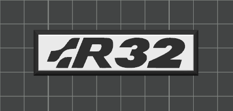 VW Schriftzug zum Aufkleben im 16V-Style – Schwarz/Rot – für Golf 2, Tuning & Klassiker