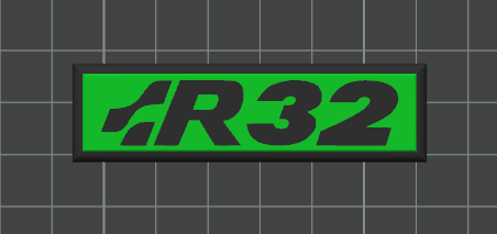 VW Schriftzug zum Aufkleben im 16V-Style – Schwarz/Rot – für Golf 2, Tuning & Klassiker