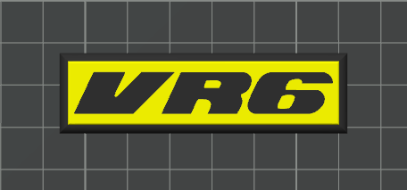 VW Schriftzug zum Aufkleben im 16V-Style – Schwarz/Rot – für Golf 2, Tuning & Klassiker