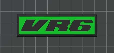 VW Schriftzug zum Aufkleben im 16V-Style – Schwarz/Rot – für Golf 2, Tuning & Klassiker