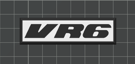 VW Schriftzug zum Aufkleben im 16V-Style – Schwarz/Rot – für Golf 2, Tuning & Klassiker